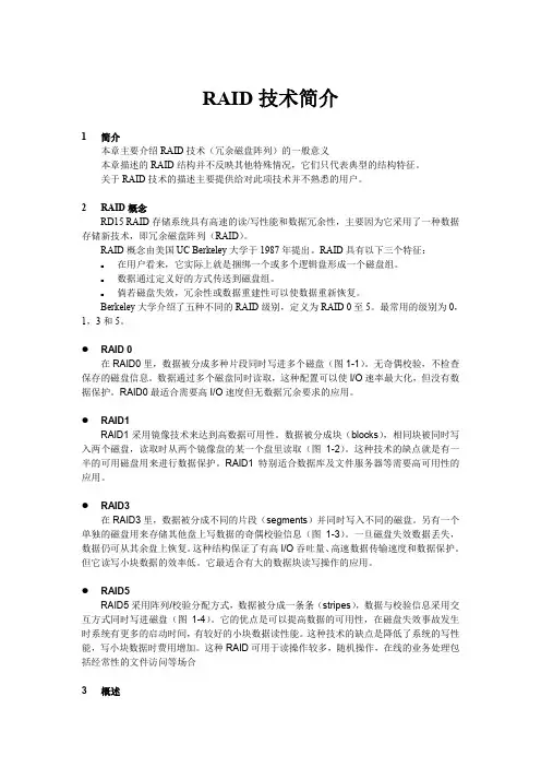 RAID技术简介
