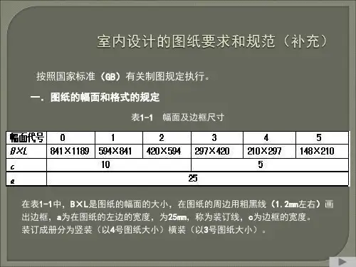 室内设计制图要求及规范