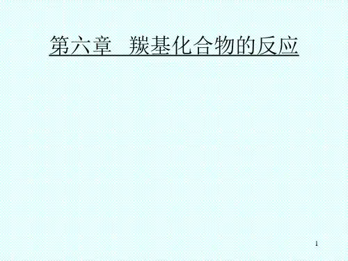 高等有机 第六章 羰基化合物的反应