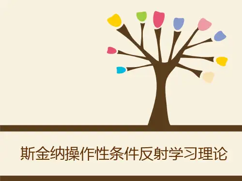 斯金纳的操作性条件反射学习理论