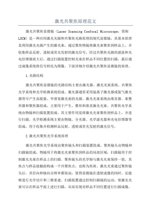 激光共聚焦原理范文
