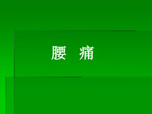 腰痛 PPT课件