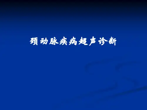 颈动脉疾病超声诊断PPT课件