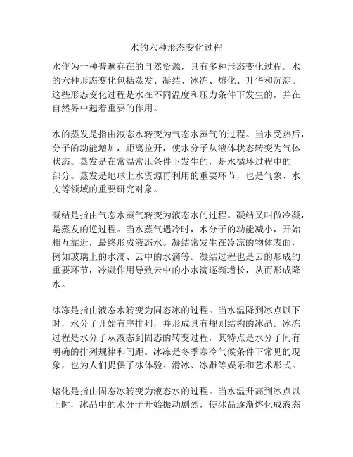 水的六种形态变化过程