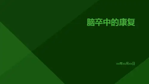 脑卒中的康复PPT