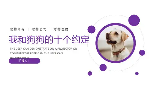 创意可爱卡通我和狗狗的十个约定PPT模板课件