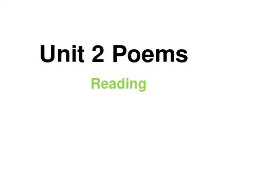 高中英语 选修6 Unit2 Poems 课件、教案