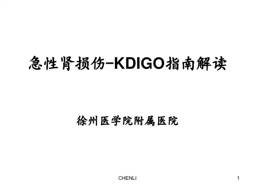 急性肾损伤-KDIGO指南解读