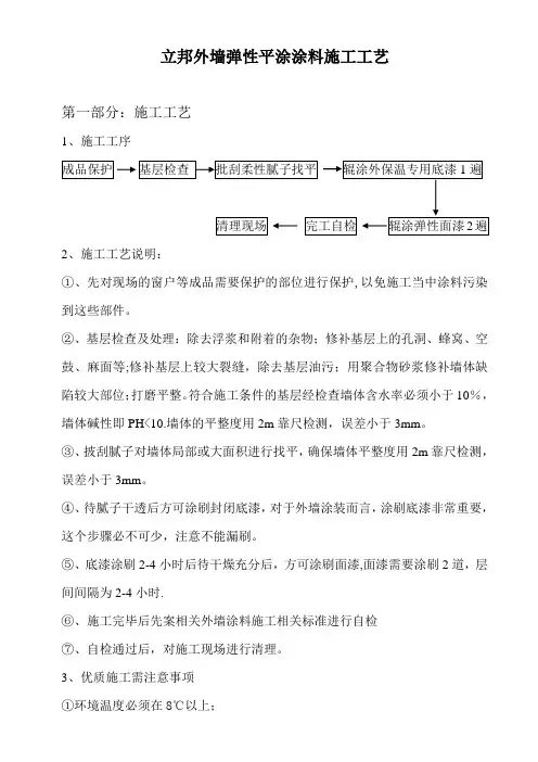 弹性外墙平涂涂料施工工艺