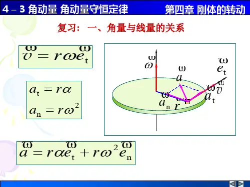 4-3角动量 角动量守恒定律
