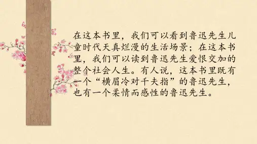 统编版七年级语文上册第三单元名著导读《朝花夕拾》课件2