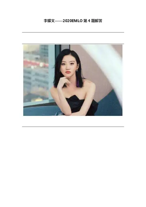 李耀文——2020EMLO第4题解答