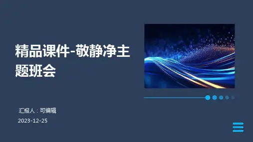 精品课件-敬静净主题班会