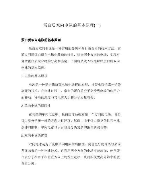 蛋白质双向电泳的基本原理(一)