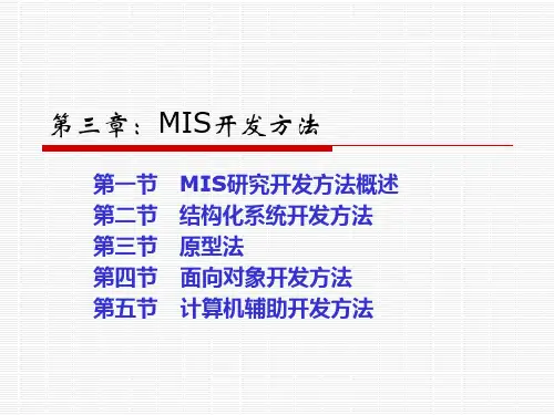 第三章：MIS开发方法