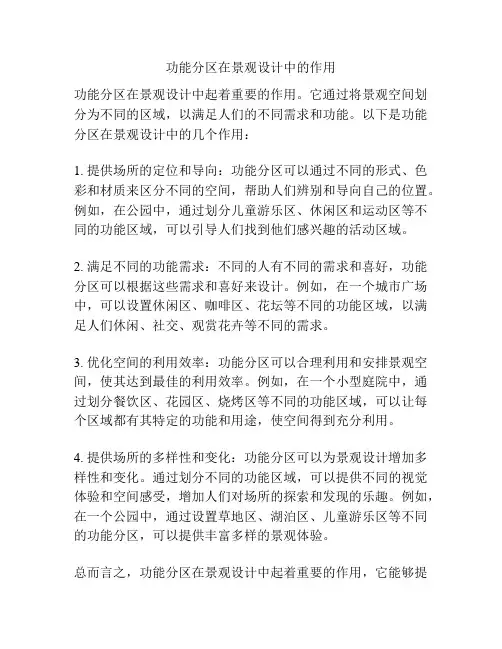 功能分区在景观设计中的作用