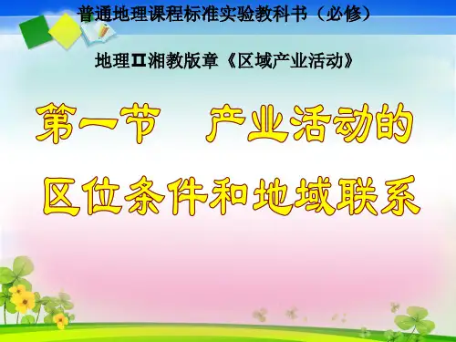 产业活动的区位条件和地域联系PPT16