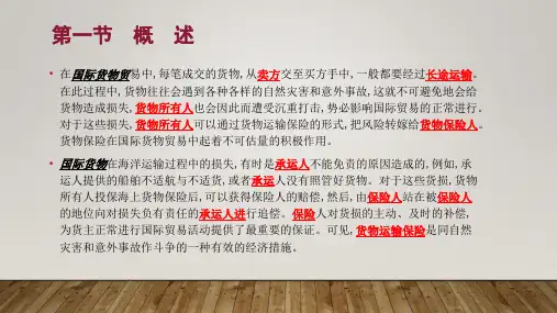 国际贸易实务课件第五章国际货物运输保险