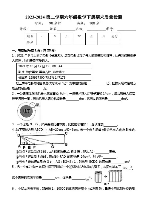 (2024年小升初分班考试)六年级数学常考题 重点题 提分题(含答案)
