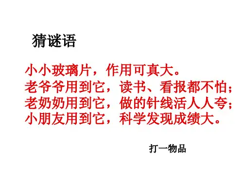 教科版八年级上册物理 科学探究：凸透镜成像  课件