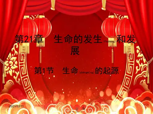 八年级生物下册 21.1《生命的起源》课件2