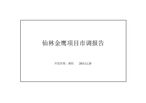 南京仙林金鹰项目市调报告