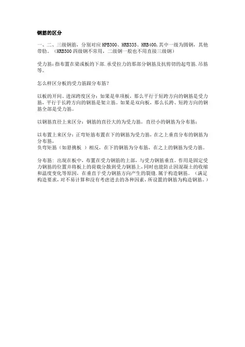 钢筋的种类区分图解说明汇总