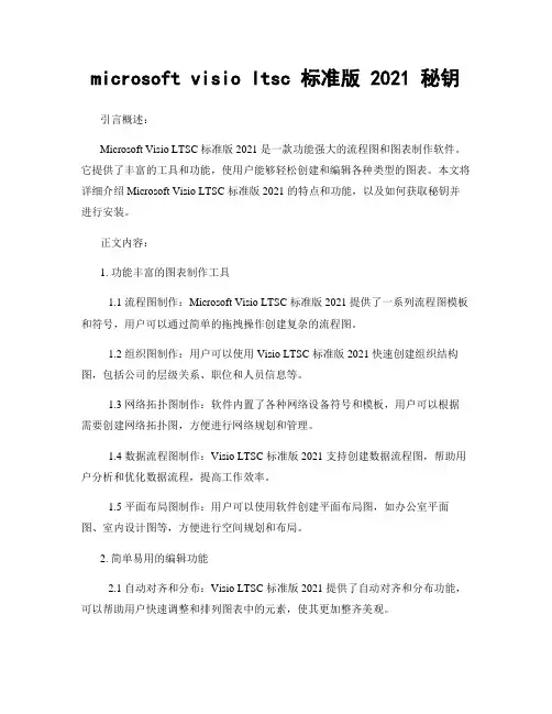microsoft visio ltsc 标准版 2021 秘钥