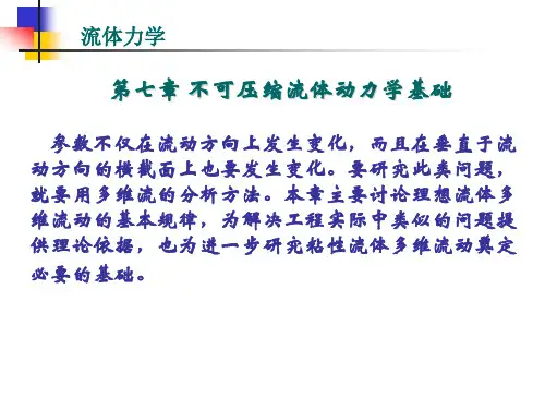 第七章不可压缩流体动力学基础