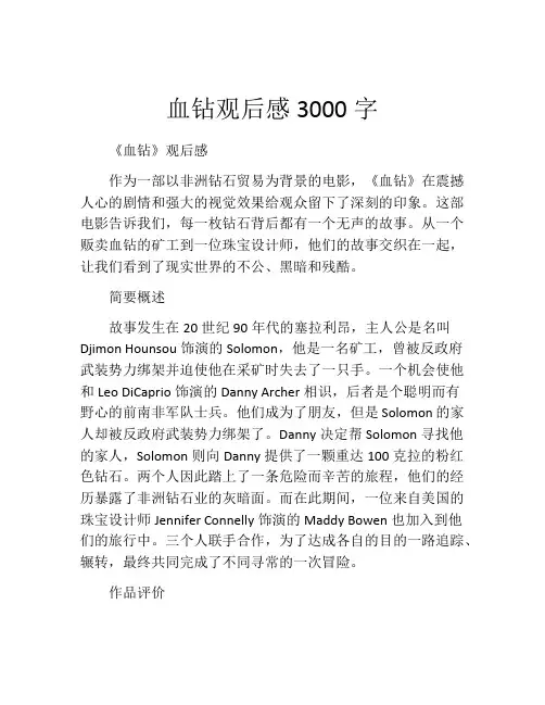 血钻观后感3000字