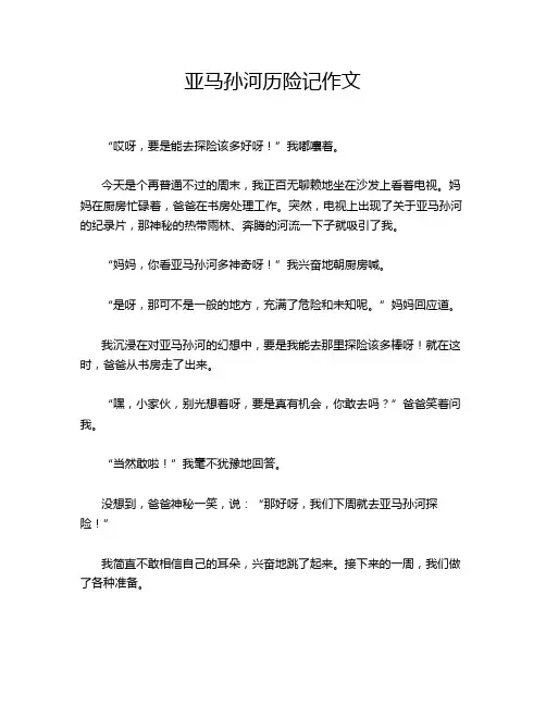 亚马孙河历险记作文