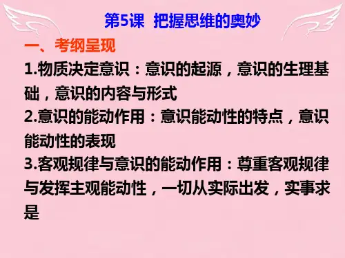 高二政治 2.5《把握思维的奥妙》复习课件 新人教必修4