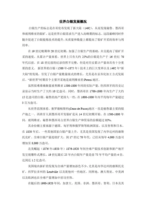 世界白银发展概况