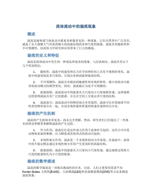 流体流动中的湍流现象