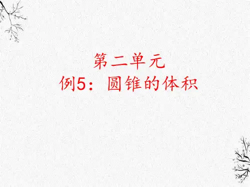 苏教版六年级下册圆锥的体积PPT