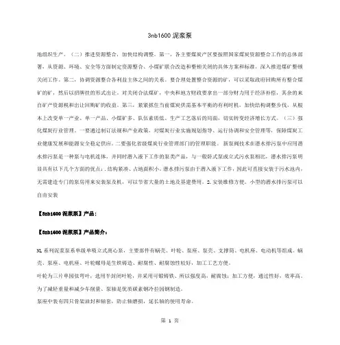 3nb1600泥浆泵word资料17页