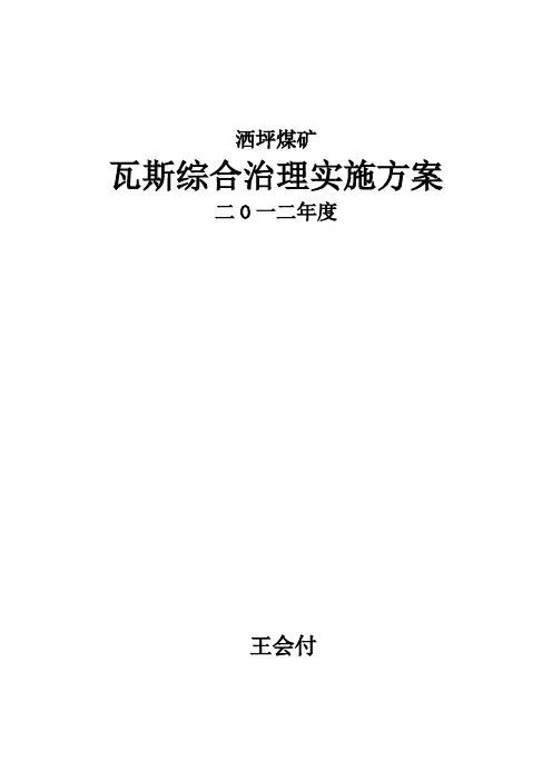 瓦斯治理工作方案