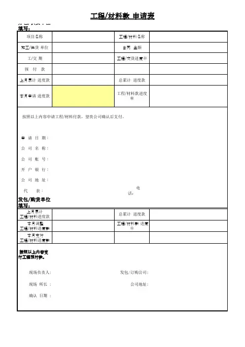 请款申请表