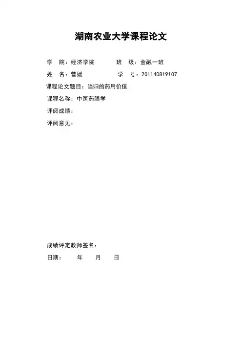 中医药膳学论文