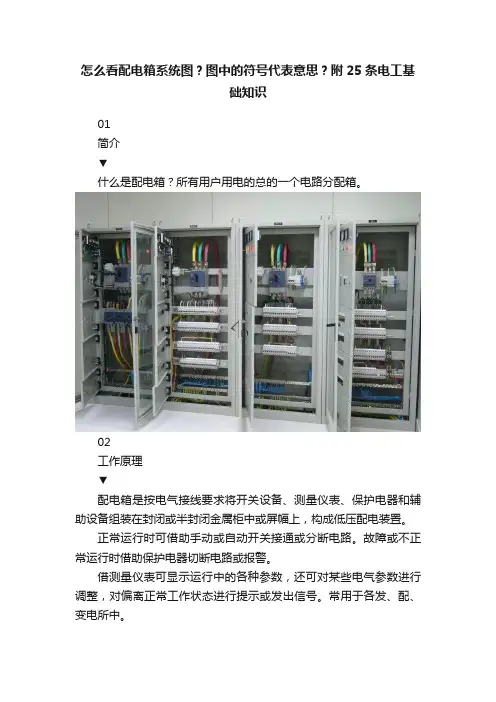 怎么看配电箱系统图？图中的符号代表意思？附25条电工基础知识