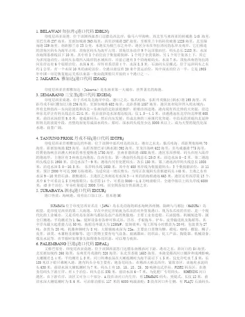 印尼港口清单