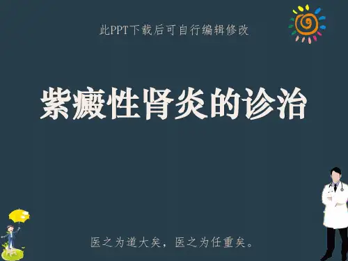 紫癜性肾炎的诊治PPT课件