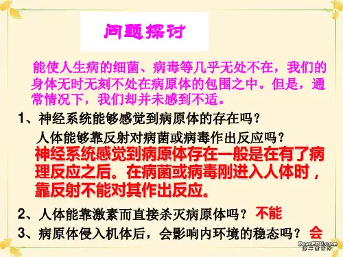 高中生物必修3免疫系统人教版PPT课件