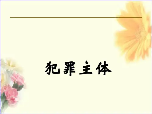 刑法犯罪主体与主观方面