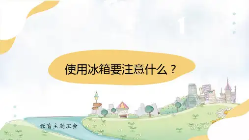 使用冰箱要注意什么？(课件)小学生主题班会通用版