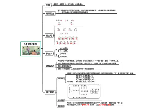 部编人教版小学语文五年级上册知识点18 慈母情深