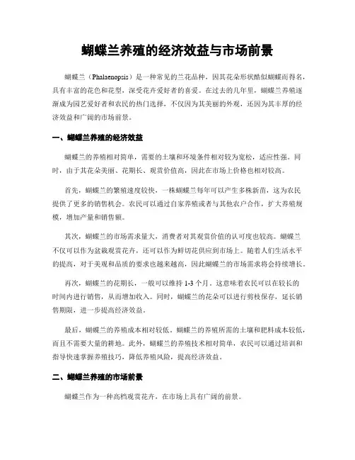 蝴蝶兰养殖的经济效益与市场前景