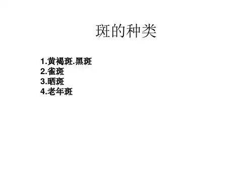 各种斑的分类