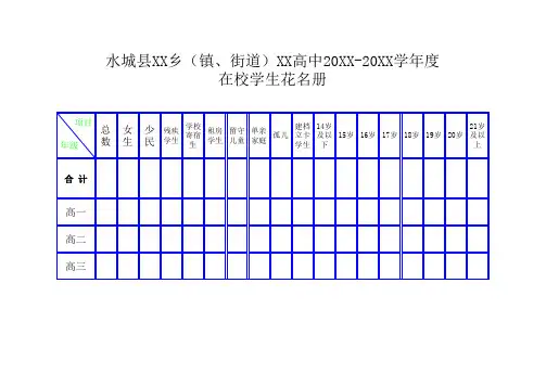 2020年学生花名册模板(含封面)