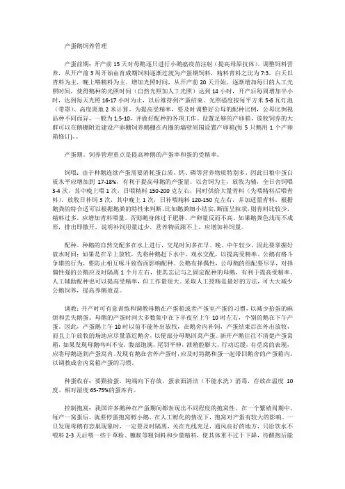 产蛋鹅如何饲养管理？